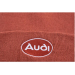 Audi Mütze Strickmütze Wintermütze rot Feinstrick Audi Logo oval Unisex