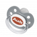 Audi Schnuller Babyschnuller Silikonschnuller Nuckel grau weiß rot Größe 2